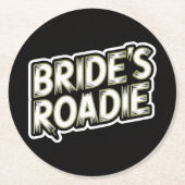 Rock Themed Bride's Wedding Party Untersetzer (Vorderseite)