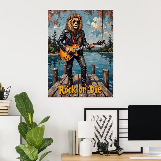 Rock 'Til the Roar: Lion am See Poster (Heimbüro)