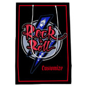 Rock-u. Rollenblitz-Schwarzes Mittlere Geschenktüte (Rückseite)