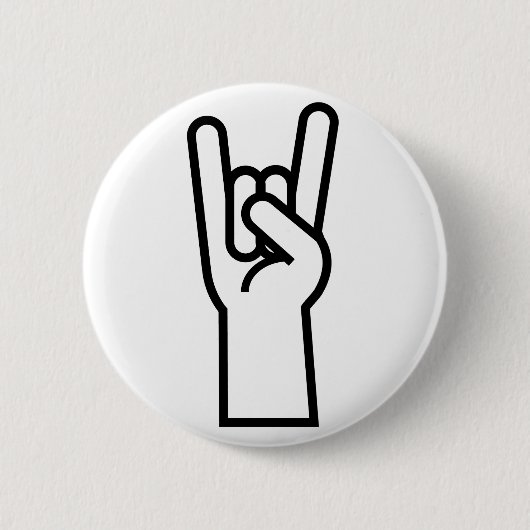 Rock-u. Rollenhandsymbol Button (Vorderseite)