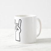 Rock-u. Rollenhandsymbol Kaffeetasse (VorderseiteRechts)