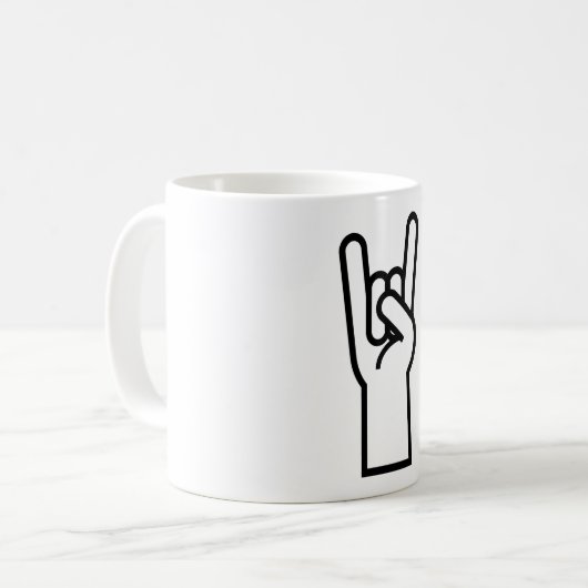 Rock-u. Rollenhandsymbol Kaffeetasse (Vorderseite Links)