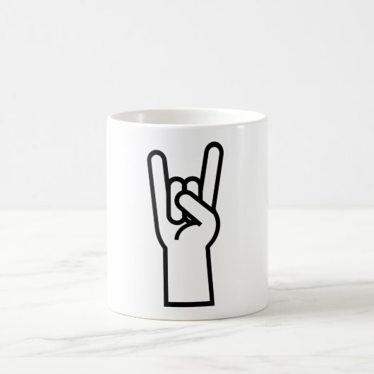 Rock-u. Rollenhandsymbol Kaffeetasse (Mittel)
