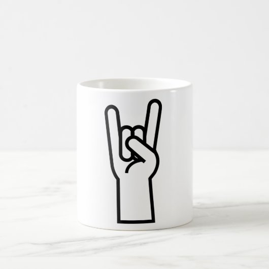 Rock-u. Rollenhandsymbol Kaffeetasse (Mittel)