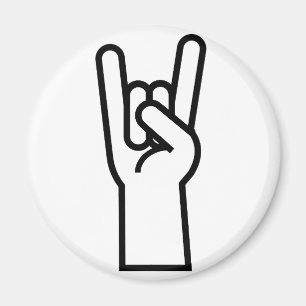 Rock-u. Rollenhandsymbol Magnet
