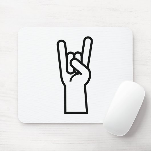 Rock-u. Rollenhandsymbol Mousepad (Mit Mouse)