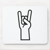 Rock-u. Rollenhandsymbol Mousepad (Vorne)