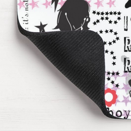 Rock-u. Rollenmädchen Mousepad (Ecke)