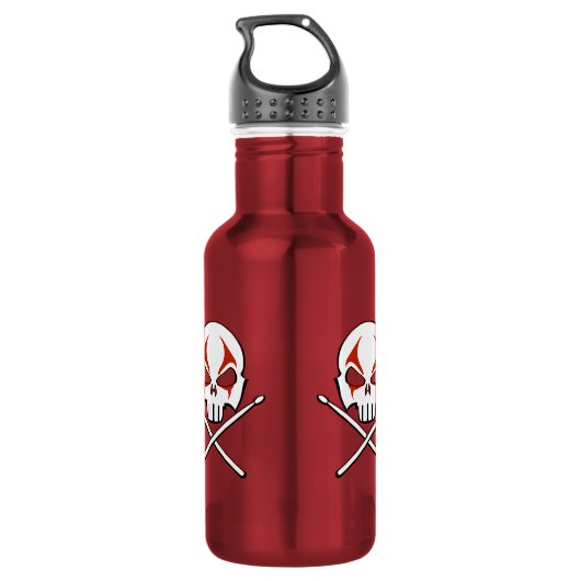 Rock-u. Rollenschwermetall-Schlagzeuger Trinkflasche (Rückseite)