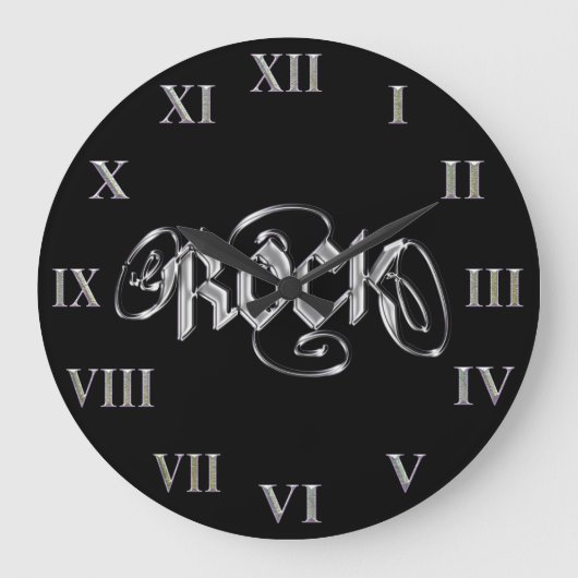 Rock-Uhr ~ MetallRockmusik-Uhr Große Wanduhr (Vorderseite)