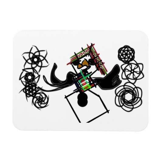 Rock um Schneemann Magnet (Horizontal)