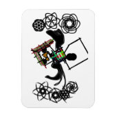 Rock um Schneemann Magnet (Vertikal)