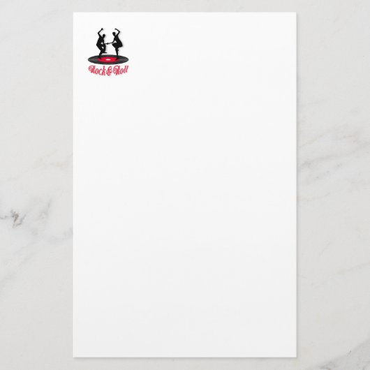 Rock und Roll Briefpapier (Vorderseite)