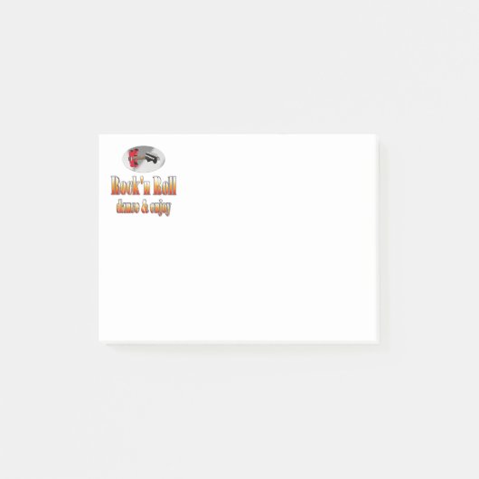 Rock und Roll Post-it Klebezettel (Vorderseite)