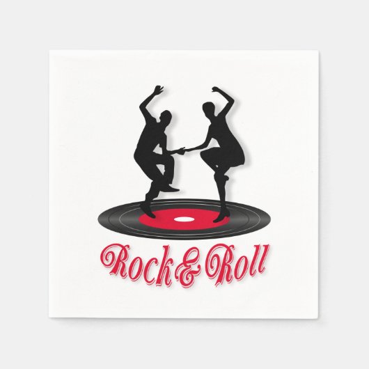 Rock und Roll Serviette (Vorderseite)
