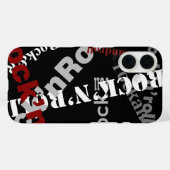 Rock- und Rolltypografie Case-Mate iPhone Hülle (Rückseite (Horizontal))