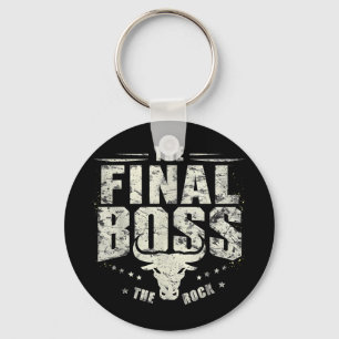 Rock Vintag Music Boss Final White Design Spaß Mus Schlüsselanhänger