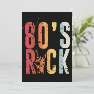 Rock Vintag Retro Music Band der 80er Jahre Einladung