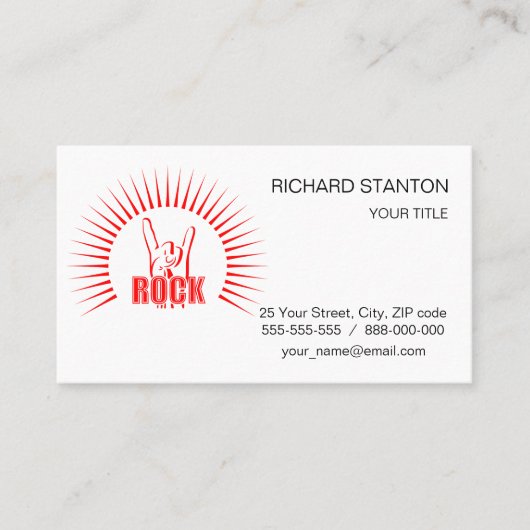 Rock Visitenkarte (Vorderseite)