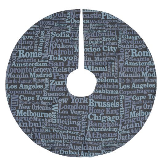 Rock von World Cities Polyester Weihnachtsbaumdecke (Vorderseite)