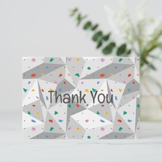 Rock Wall Climbing Danke Karte (Stehend Vorderseite)