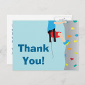 Rock Wall Climbing Geburtstagsparty Danke Postkarte (Vorne/Hinten)