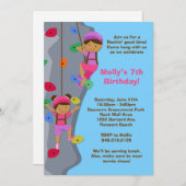 Rock Wall Klettern Geburtstagsparty Einladung (Vorne/Hinten)