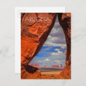 Rock window to Monument Valley, AZ Postkarte (Vorne/Hinten)