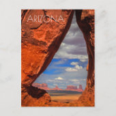 Rock window to Monument Valley, AZ Postkarte (Vorderseite)