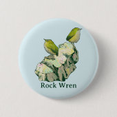 Rock Wren birds Neuseeland Button (Vorderseite)
