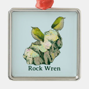 Rock Wren birds Neuseeland Ornament Aus Metall