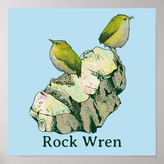 Rock Wren birds Neuseeland Poster (Vorne)