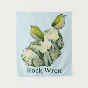 Rock Wren birds Neuseeland Wandteppich