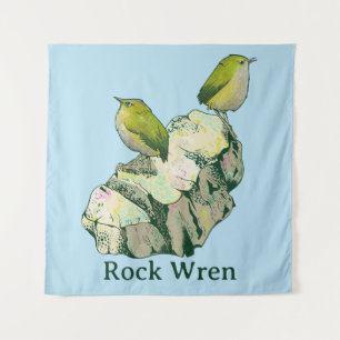 Rock Wren birds Neuseeland Wandteppich