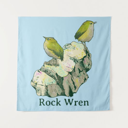 Rock Wren birds Neuseeland Wandteppich (Vorderseite)