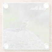 Rock Wren Glasuntersetzer (Rückseite)