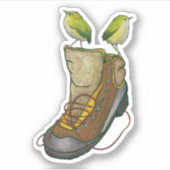 Rock Wren Tuke auf einem Wanderboot Aufkleber (Vorderseite)