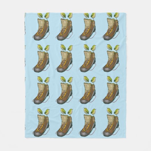 Rock Wren Tuke auf einem Wanderboot Fleecedecke (Vorderseite)