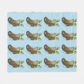 Rock Wren Tuke auf einem Wanderboot Fleecedecke (Vorderseite (Horizontal))