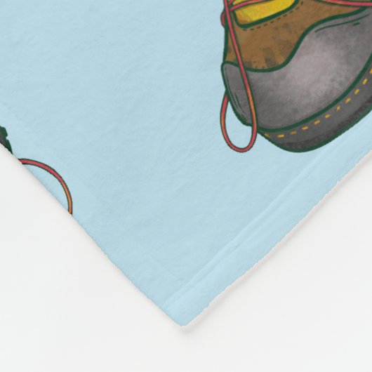 Rock Wren Tuke auf einem Wanderboot Fleecedecke (Ecke)