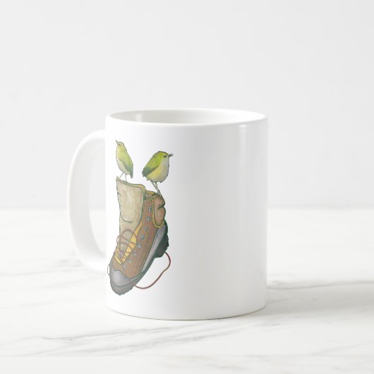 Rock Wren Tuke auf einem Wanderboot Kaffeetasse (Vorderseite Links)