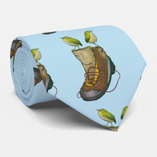 Rock Wren Tuke auf einem Wanderboot Krawatte (Gerollt)