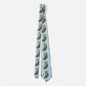 Rock Wren Tuke auf einem Wanderboot Krawatte (Rückseite)