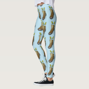 Rock Wren Tuke auf einem Wanderboot Leggings