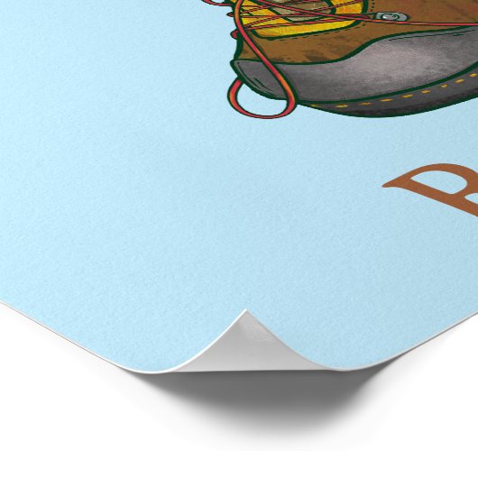 Rock Wren Tuke auf einem Wanderboot Poster (Ecke)