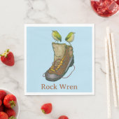 Rock Wren Tuke auf einem Wanderboot Serviette (Beispiel)