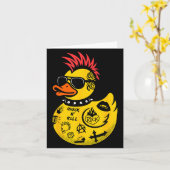 Rock Yellow Rubber Duck Men Women Kids Funny Duck Karte (Gelbe Blume)
