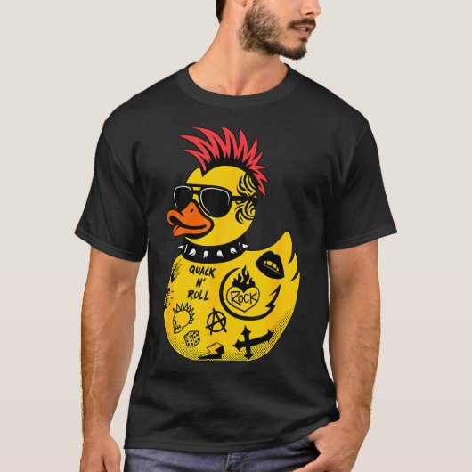 Rock Yellow Rubber Duck Men Women Kids Funny Duck T-Shirt (Vorderseite)