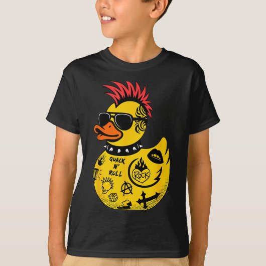 Rock Yellow Rubber Duck Men Women Kids Funny Duck T-Shirt (Vorderseite)