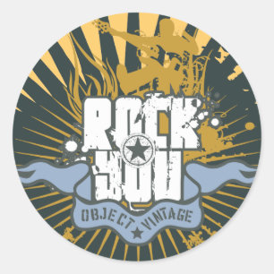 Rock You T-Shirts und Geschenke Runder Aufkleber